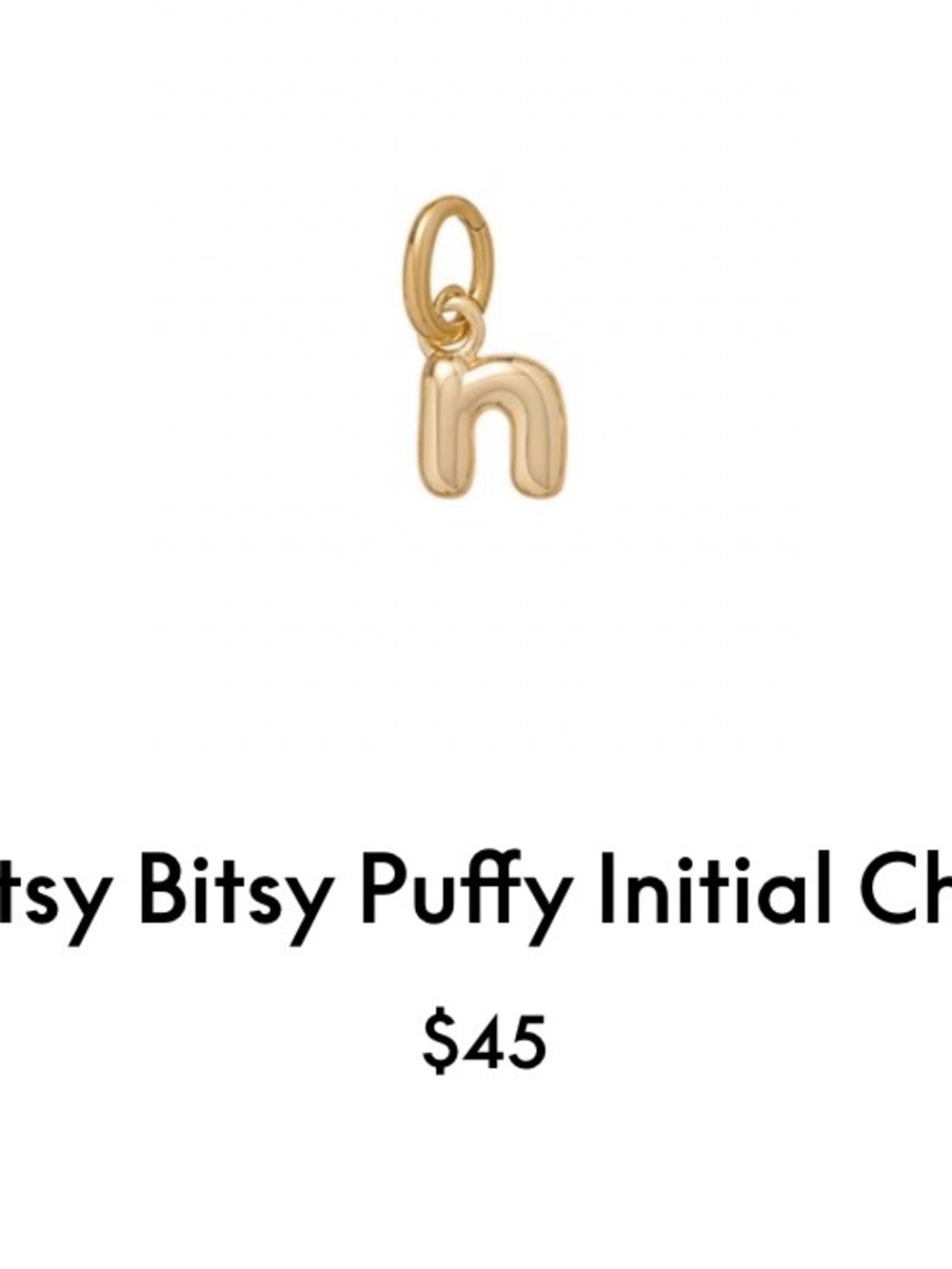Roxanne Assoulin The Itsy Bitsy Puffy Initial Charm “n”firm price